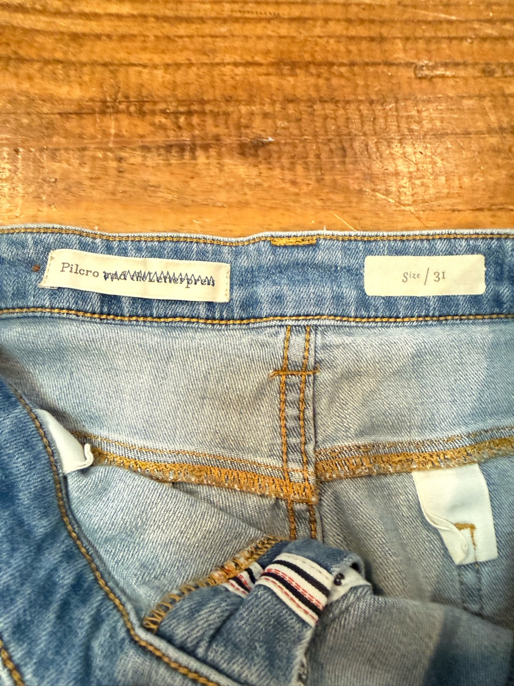 Pilcro Light Blue Wide-Leg Jeans - Picture 4 of 11